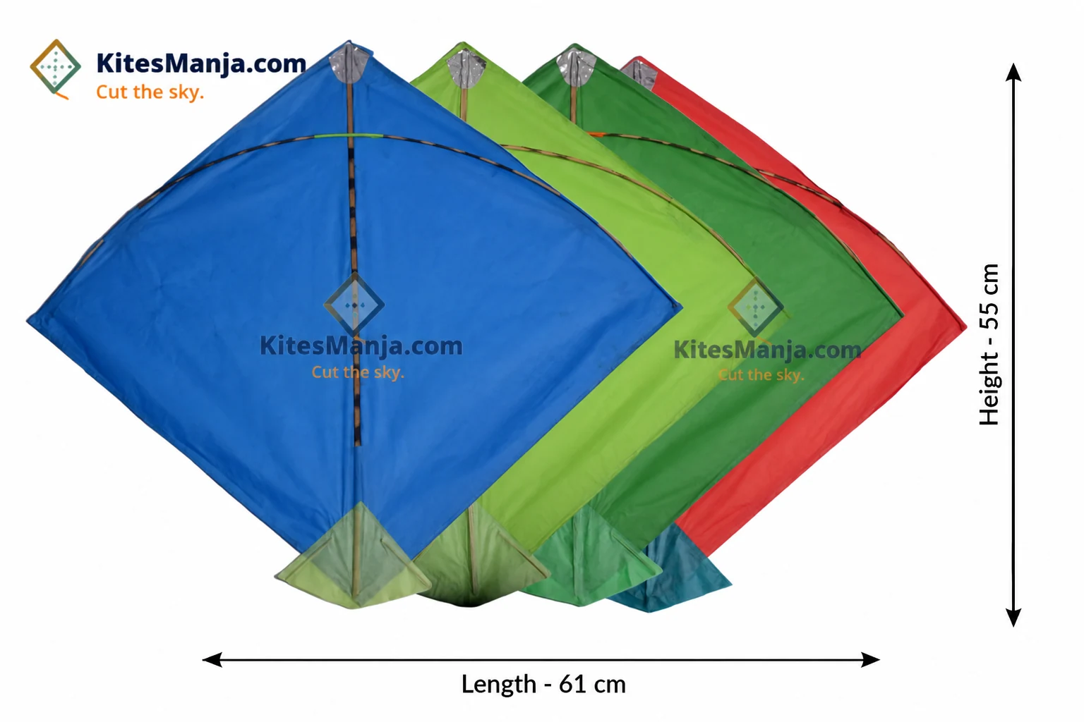 40 Adadhiya/Aadhi Kites (Size 55*61 Centimetres) + Free Shipping