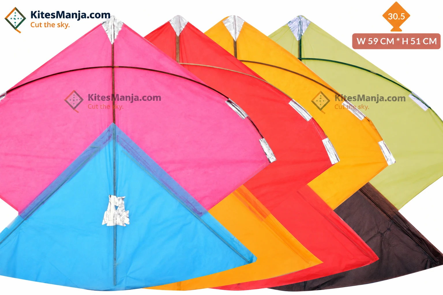 40 Khambhati Adadhiya Rajwadi Kites (Size 51*59 Centimeter) + Free Shipping
