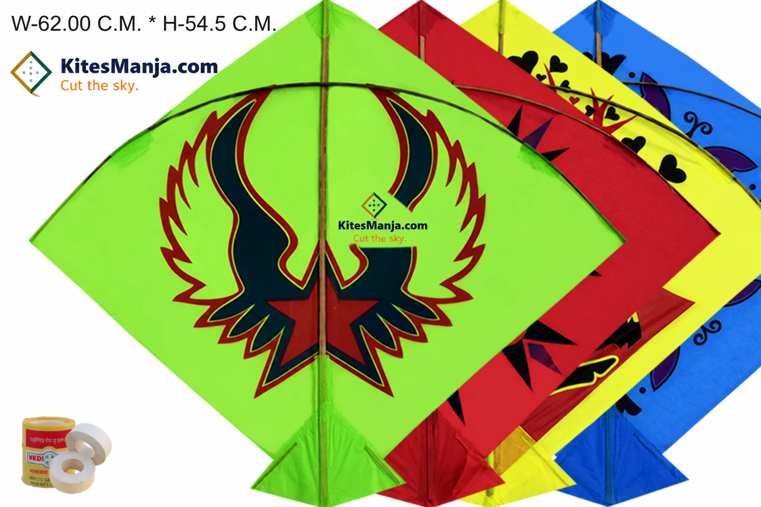 40 Designer Printed Patang Kites (Size 62*54.5 Centimeter) + Free Shipping
