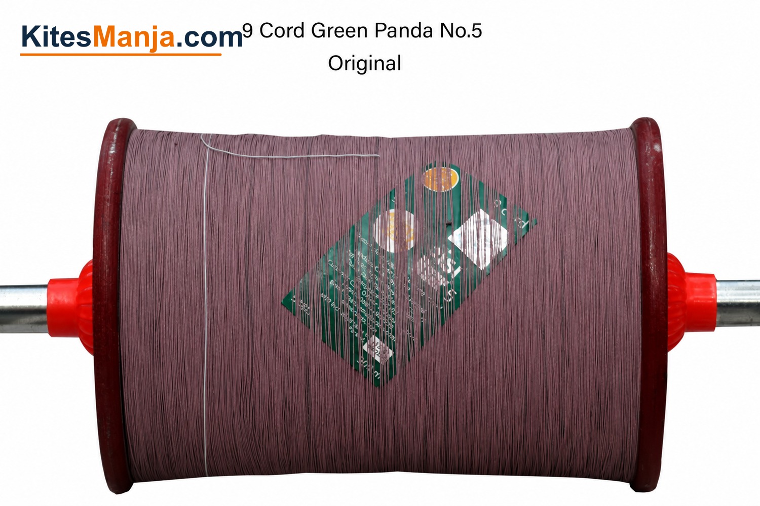 9 Cord Genda/Bear No. 5 Maidani Bareilly Manjha With Wooden Spool (2 Reel) Sharp Kite Flying Manjha + Free Shipping