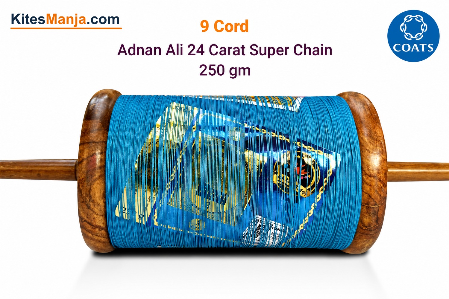 Adnan Ali 24 Carat Article – 9 Cord Super Sankal 8 Chain Manjha (2.5 Reel / 250 gm) + Free Shipping