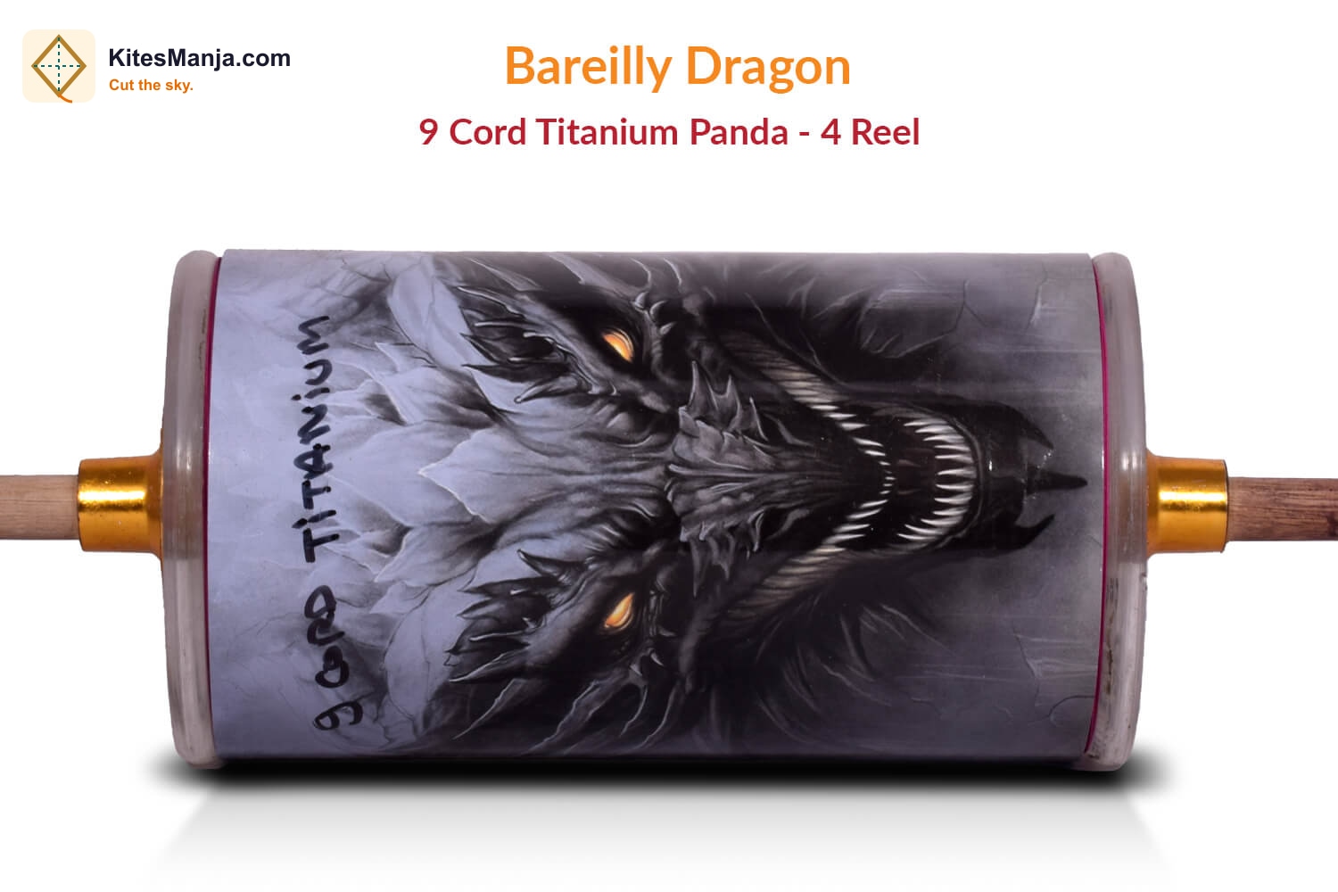 Exclusive Original Bareilly Dragon 9 Cord Titanium Manjha (4 Reel) by Ijaz Beg