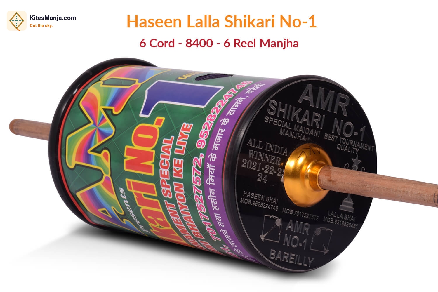 Original Haseen Lalla Shikari No. 1 – 6 Cord Hammer 8400 (6 Reel) Manjha