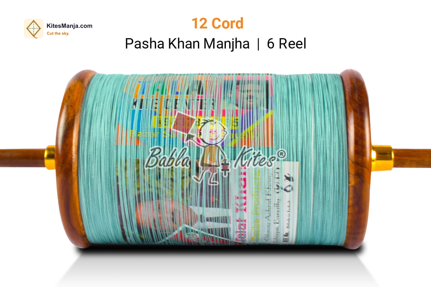 Pasha Khan Manjha – 12 Cord 6 Reel Maidani Manjha – Golden Talat 9666 – No. 1 Quality + Free Shipping