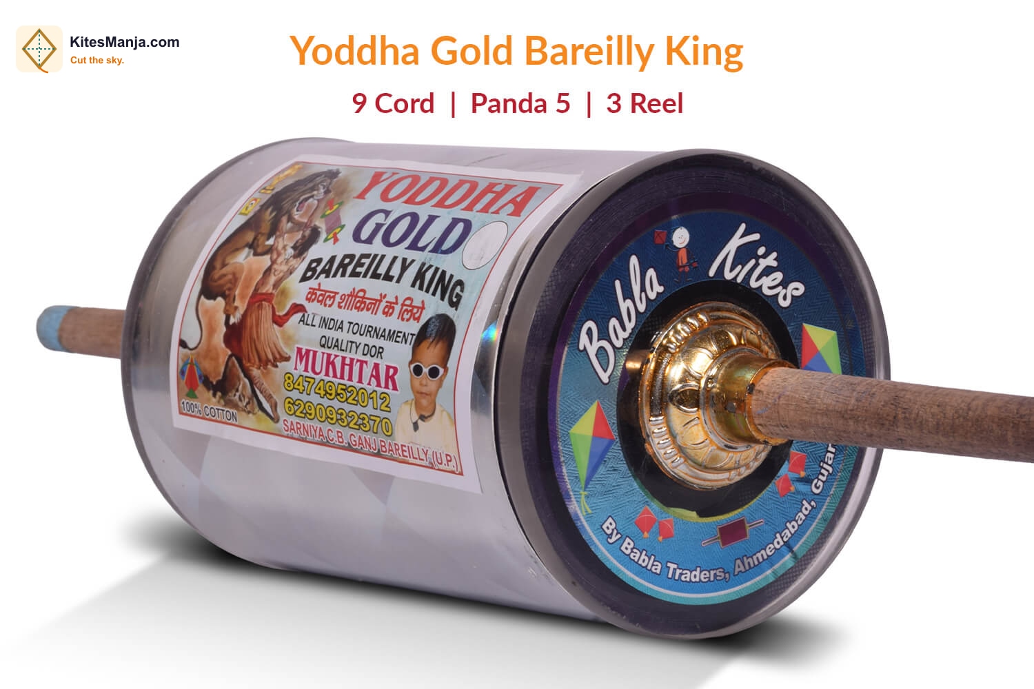 Exclusive Yoddha Gold 9 Cord (3 Reel) Manjha by Mukhtar Ali